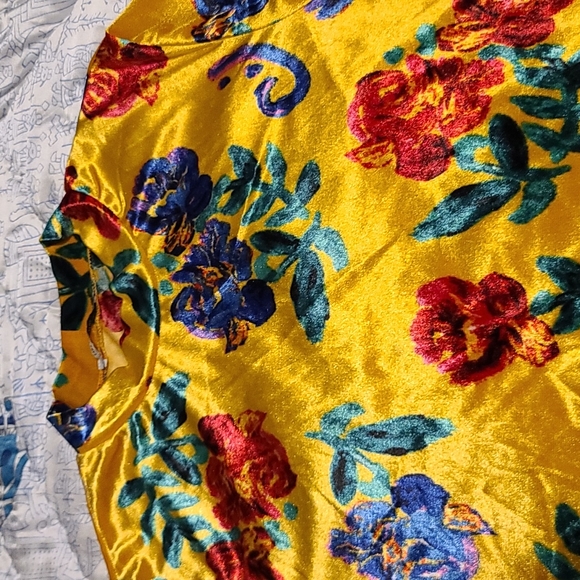 Zara Trafaluc mock neck velour top - Picture 2 of 6